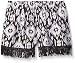 Limited Too Girls' Printed Woven Rayon Short with Trim Fringe