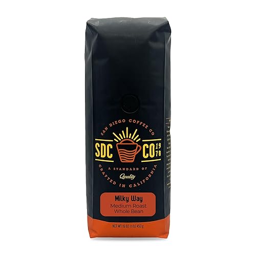 Vista 18 de San Diego Coffee Café orgánico tostado francés DECAF, tostado oscuro, café en grano entero, bolsa de 16 onzas Café en grano tostado descafeinado