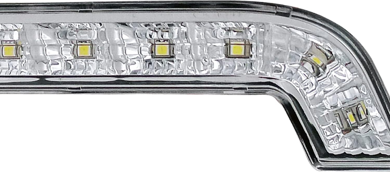 SPEC-D TUNING Clear LED Front Lower Bumper Lights Parking Lamps Compatible with 2010-2013 Ford Mustang Left + Right Pair Assembly