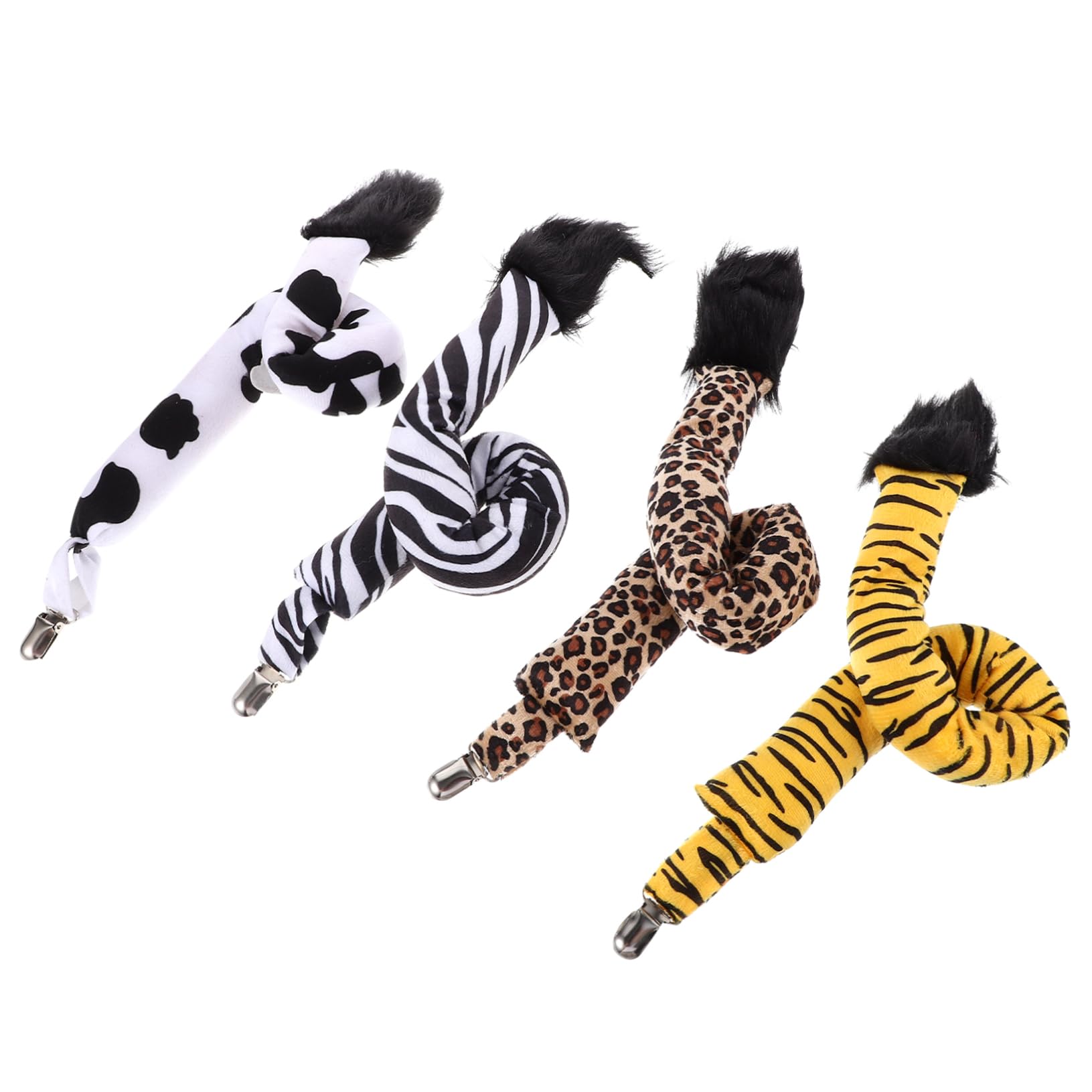 BESTYASH Coda Di Animale Di Peluche Maschera Pelosa Coda Di Pelliccia Sintetica Costume Da Animale Dello Zoo Accessori Cosplay Costume Da Zebra Orecchie Di Mucca Costume Peloso Coda Di