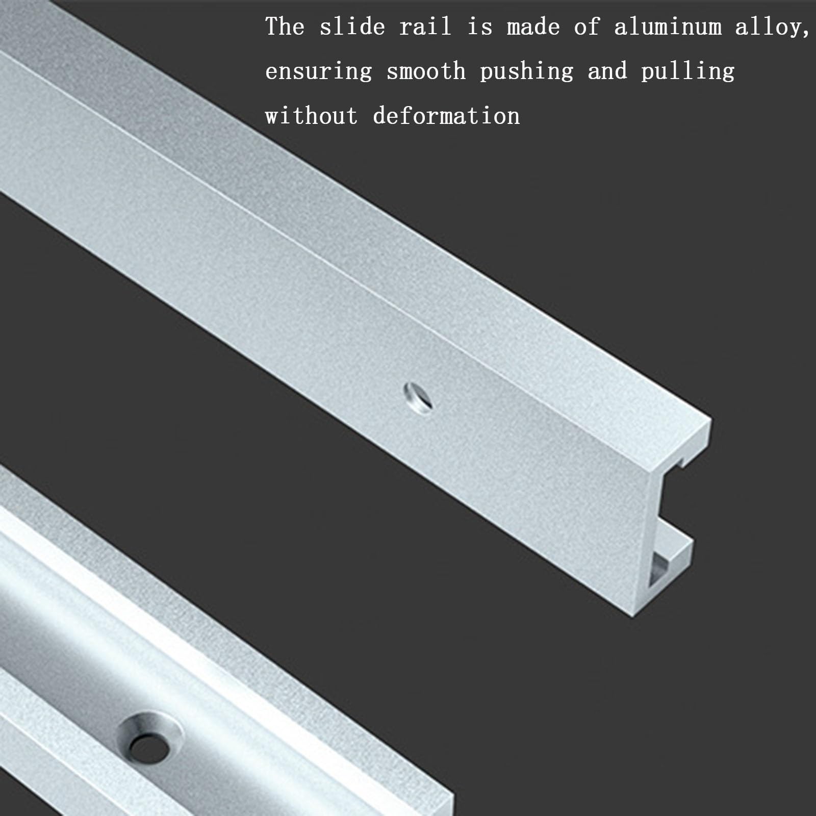 Due binari di guida con scanalatura a T da 20 cm e 122 cm con cursori, utilizzando scanalature a T in lega di alluminio for la guida(100cm(39.3inch))