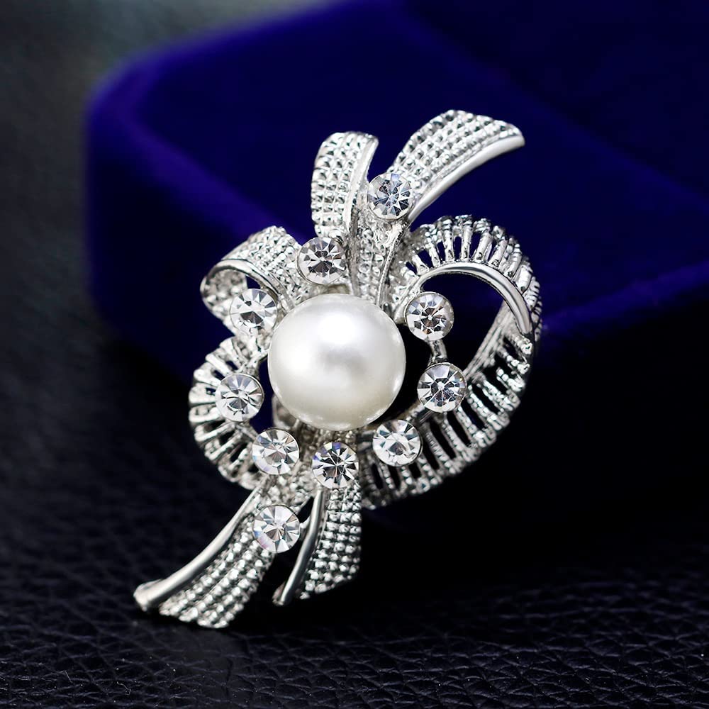 KKXXYQFC Wykwintna broszka Rhinestone Broszka Biżuteria Stop Perła Broszka Odzież Akcesoria