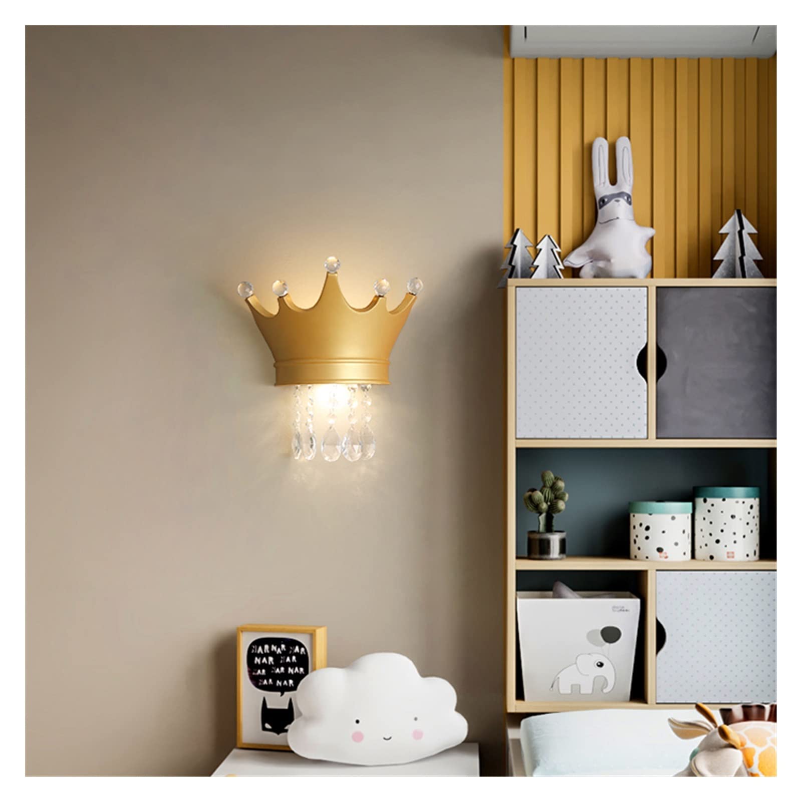 ZXTIIEUF Wall lamp Modern Simple Wall Lamps American Crown Crystal Wall Light Fixture - Living Room Background Lamp Bedroom Bedside Led Lights Wall Sconce