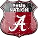 HangTime Bama Nation - University of Alabama Route Sign