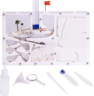 Ant Farming Castle,Habitat Science Learning Kit,Farms for Live Ants,Study of Ecosystem,Behavior of Ant Colony, Explore The World at Home School (Live Ants NOT Included) (White)