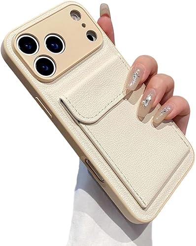 Miniatura 1 de MbsdcasesDesigned for iPhone Cases,Leather Card Holder Camera Lens Protection Case (iPhone 11,White)