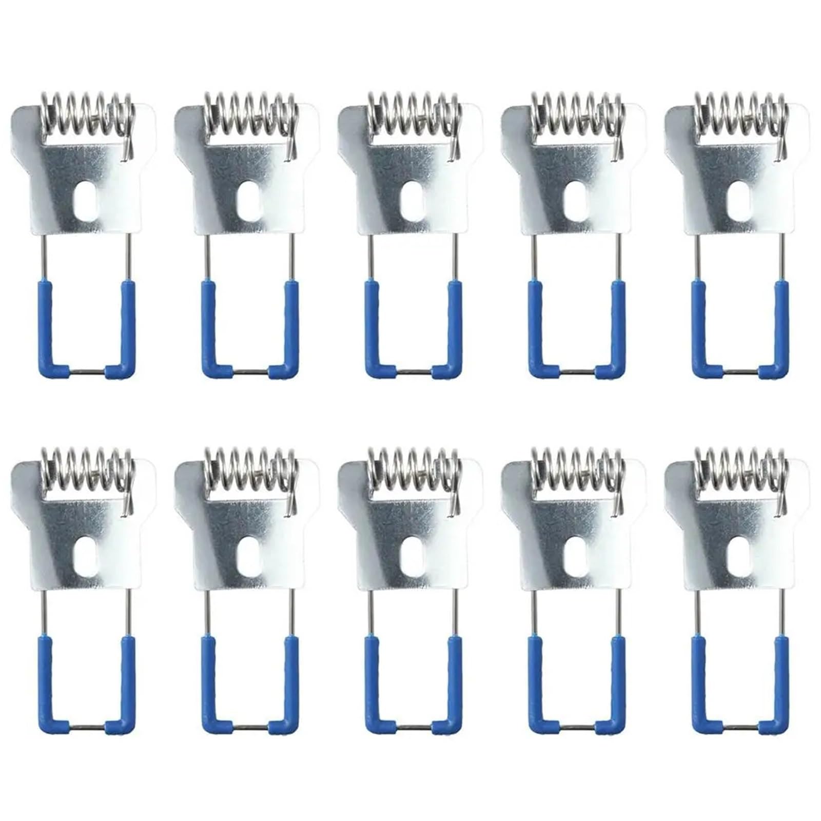 Gbrcen Downlight Spring Clips 20pcs Portable Cold-Rolled Steel Downlight Spring Bracket Silver Blue Lamp Circlip Mounting Bracket Panel Lamp Spring Clip Electrician
