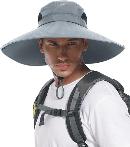 Miniatura 8 de Sombrero de ala ultra ancha UPF50+ impermeable para hombres y mujeres, adecuado para pesca, senderismo, camping, etc A2- verde militar