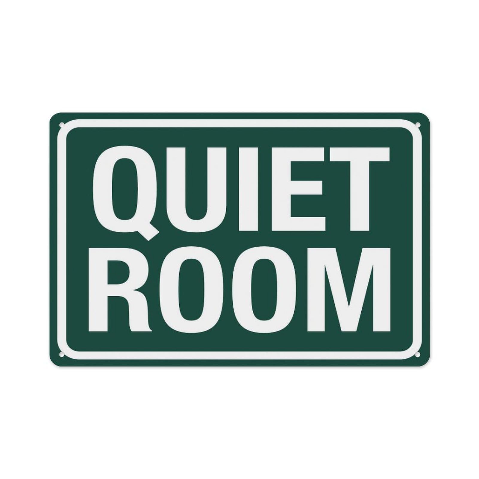 peiyeety Quiet Room Sign Aluminum Tin Warning Signs for Home Outdoor Garden 12X16 Inches