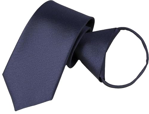 INOGIH Men's Solid Color Formal Necktie for Business-Wedding Classic Black Ties