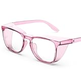 TOREGE Safety Glasses Anti Fog&comma; Clear Safety Goggles Eye Protection For Women And Men&comma; Protective Eyewear With Anti-Blue Light Lens&comma; Scratch Resistant Work Glass For Nurse&lpar;Deep Purple&rpar;