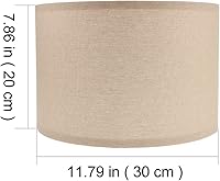 Vista 2 de Uonlytech Pantallas de lámparas, lámparas, lámpara de tambor, pantalla de lámpara base E27, pantalla de tambor mediano, cubierta de luz para lámpara