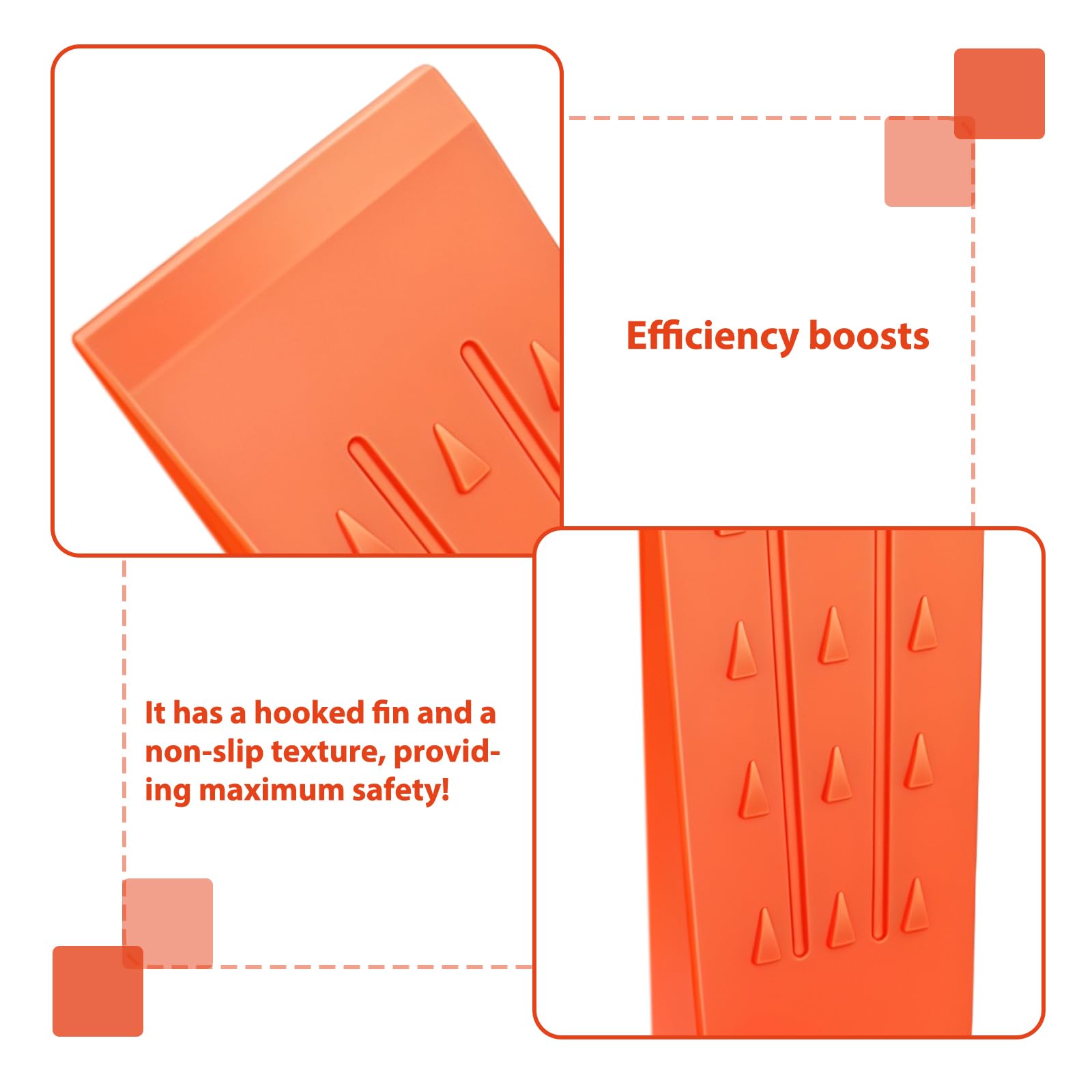 Lot de 5 cales d'abattage : cales en plastique antidérapantes avec barbillons, écailles et grain profilé, pour tronçonneuses de 6/8", cales forestières, cales d'arbre pour abattage contrôlé des