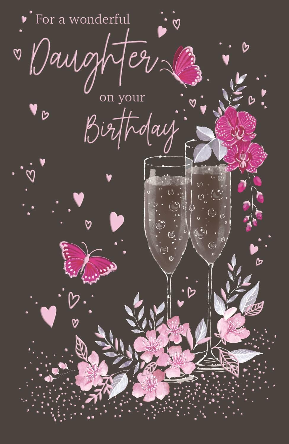 IC&G Large Luxury Birthday Card for Daughter, Elegant Celebration Design