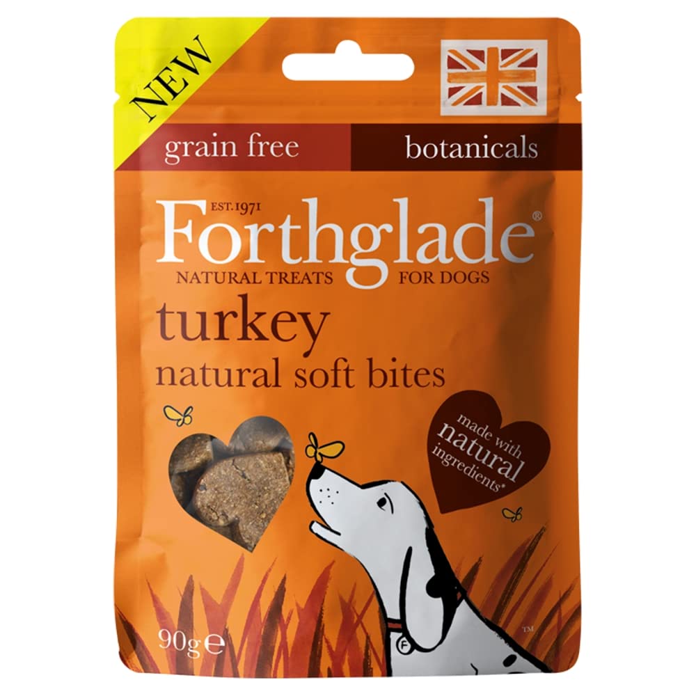 Forthglade Grain | Turkey Soft Bite Dog Treats - 90G Pouch