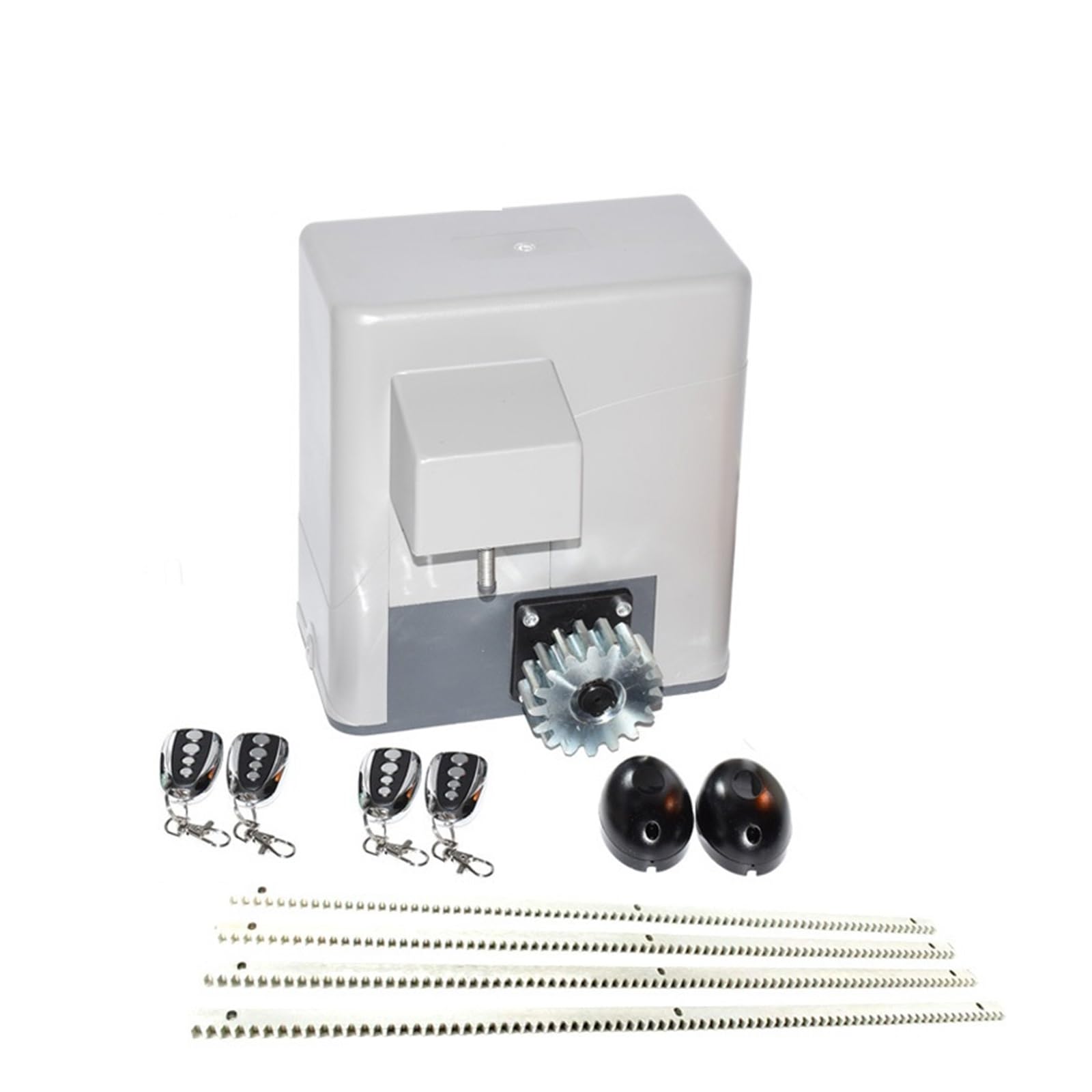 Automatic Gate Opener, 600kg Door Automatic Sliding Opener Electric Operator Wheeled Machine Safety Kit with 4m Steel Frame(Kit3)