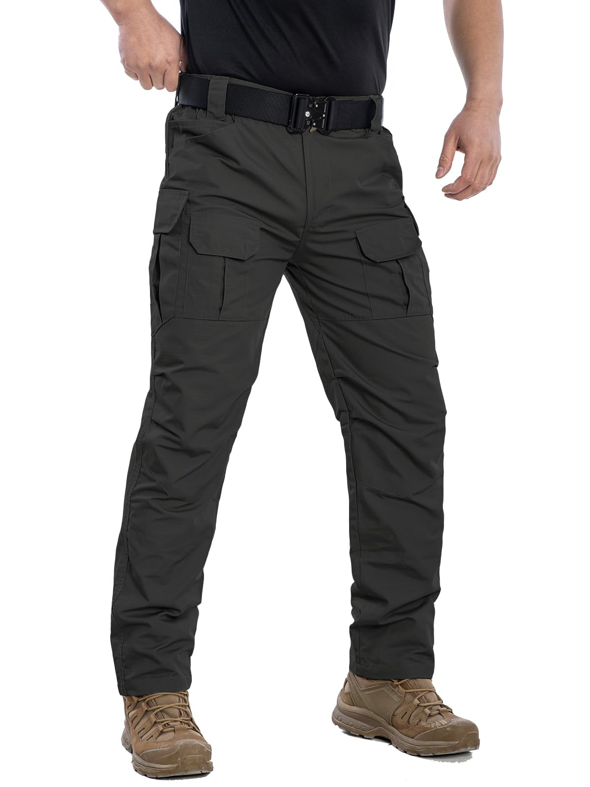 NAVEKULL Men's Outdoor Tactical Pants Rip Stop Lightweight Waterproof Military Combat Cargo Work Hiking Pants