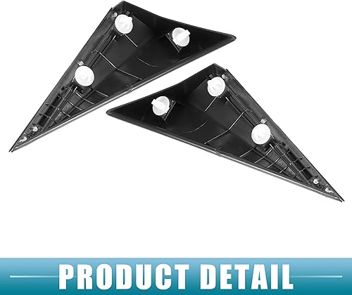 Miniatura 7 de Espejo de puerta delantera esquina guardabarros triángulo cubierta No.861903X000/861803X000 para Hyundai Elantra 2011-2014 plástico negro 1 par