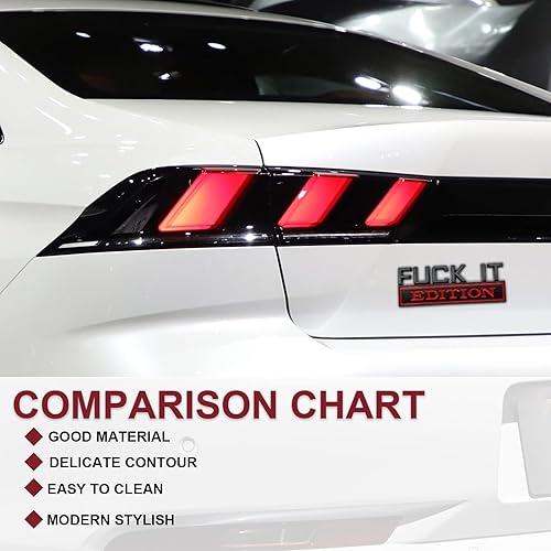 Miniatura 6 de Fuck IT Edition Emblema 3D Fender Badge Badge Decal 3D Fender Badge Calcomanía 3D de repuesto para auto camión, apto para todos los autos, se