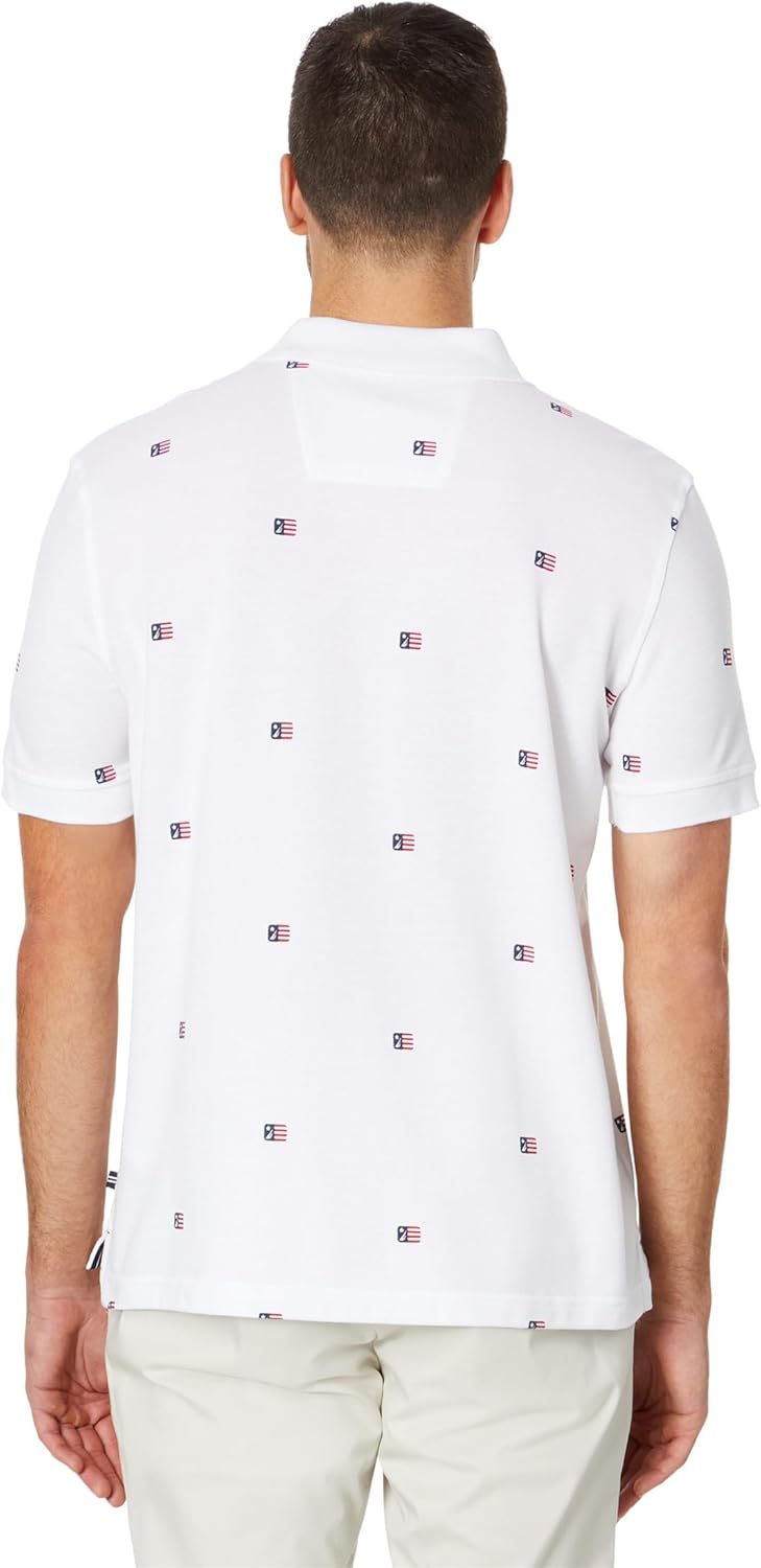 Nautica Mens Sustainably Crafted Classic Fit Printed Polo - Image 2