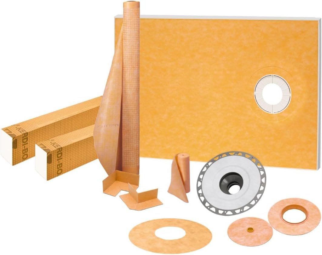 Schluter Kerdi-Shower Kit 38" x60", Offset PVC Flange