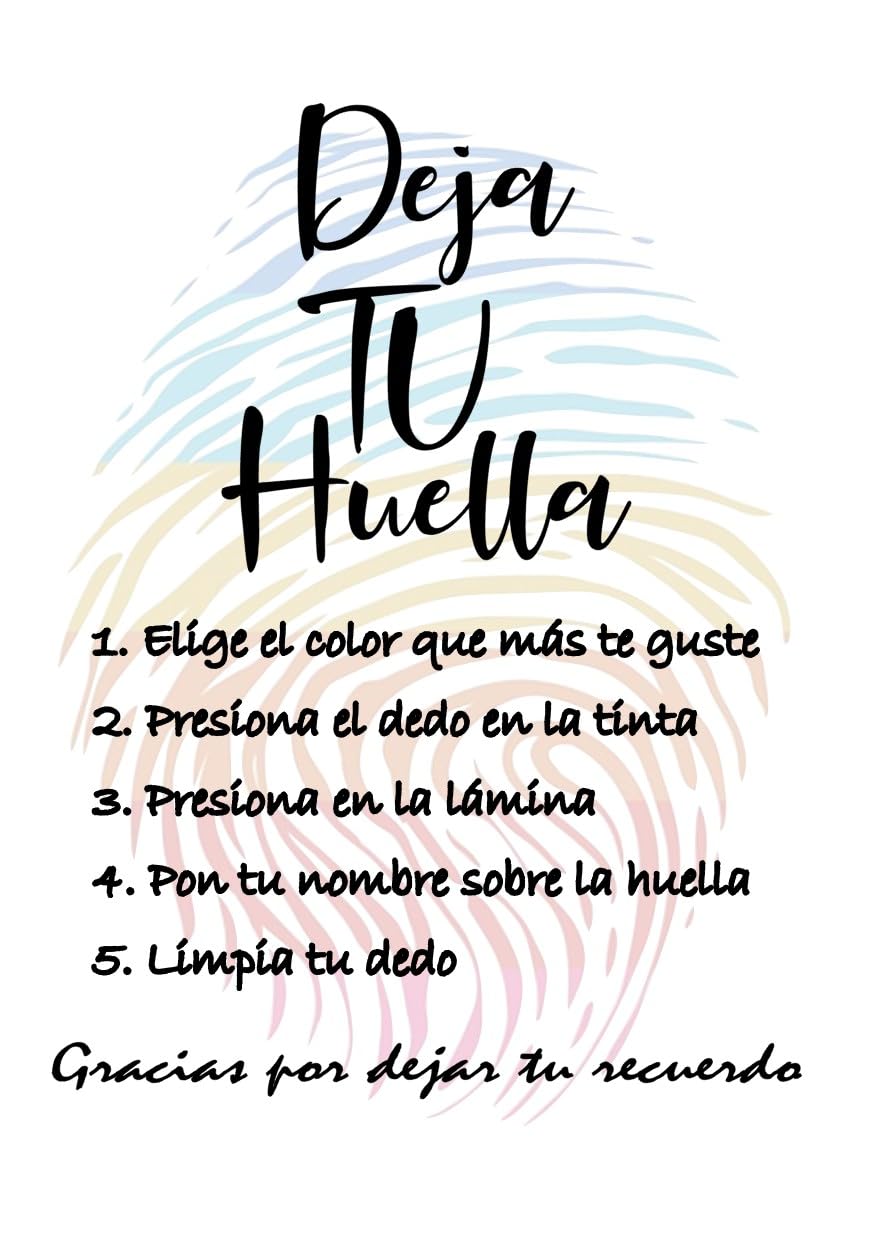 Cuadro Árbol de Huellas Comunión Niña Personalizado Vintage – Libro de Firmas Comunión con Tintas e Instrucciones – Regalo Comunión Original - Recuerdo Invitados