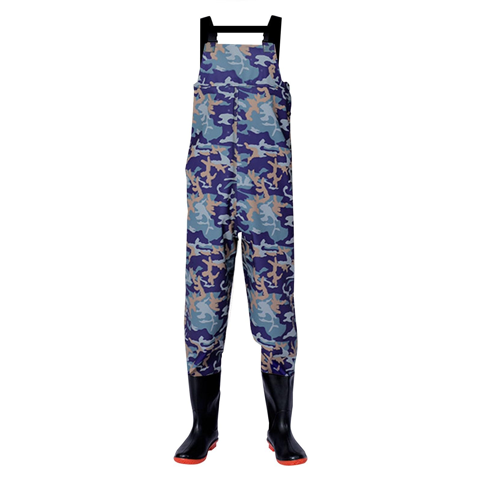 Wathose mit Stiefeln für Herren – wasserdicht, atmungsaktiv, Jagd-Wathose, leicht, Watoverall, für Herren und Damen, Jagd, Angeln, Overall, für Arbeit, Karpfen, Fliegenfischen, Gartenarbeit und