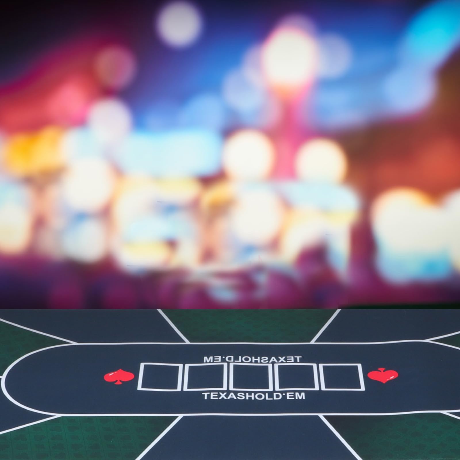MAGICLULU rutschfeste Pokertischmatte Pokermatte aus Gummi Rechteckig für Poker und Brettspiele Klassisches Druckmuster