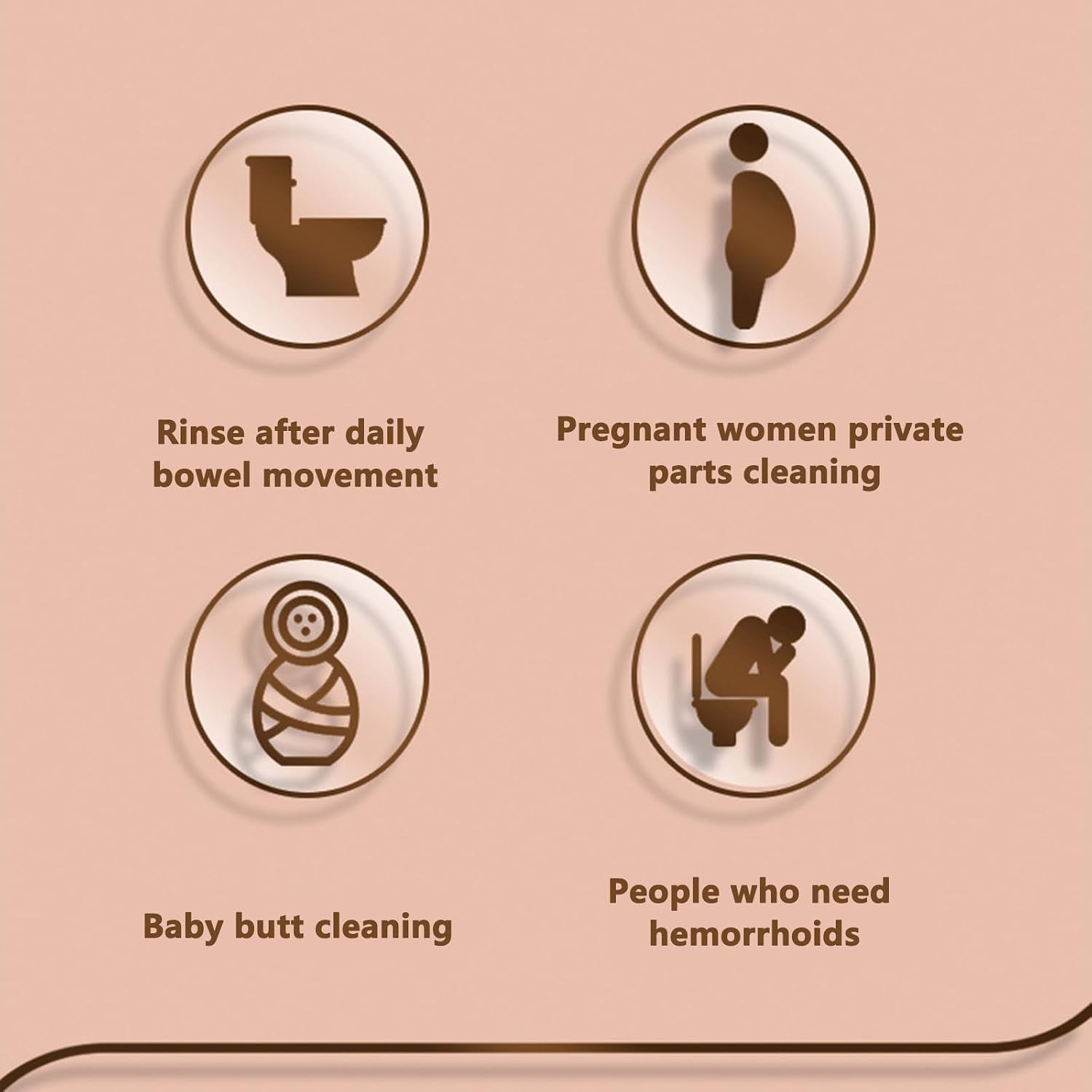 Pink,Portable bidet, electric douche, buttocks washing machine for babies, female private parts washing machine for mothers, babies, hemorrhoids washing machine, perineum washing machine