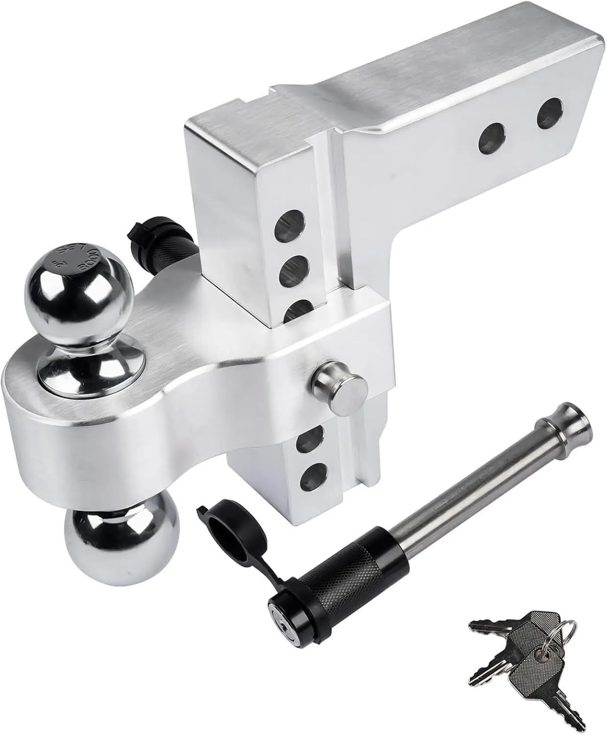 Replacement AP03 Trailer Hitch Ball Mount Fits 2.5-Inch Receiver, 6-Inch Drop/Rise Aluminum Drop, 18500LBS