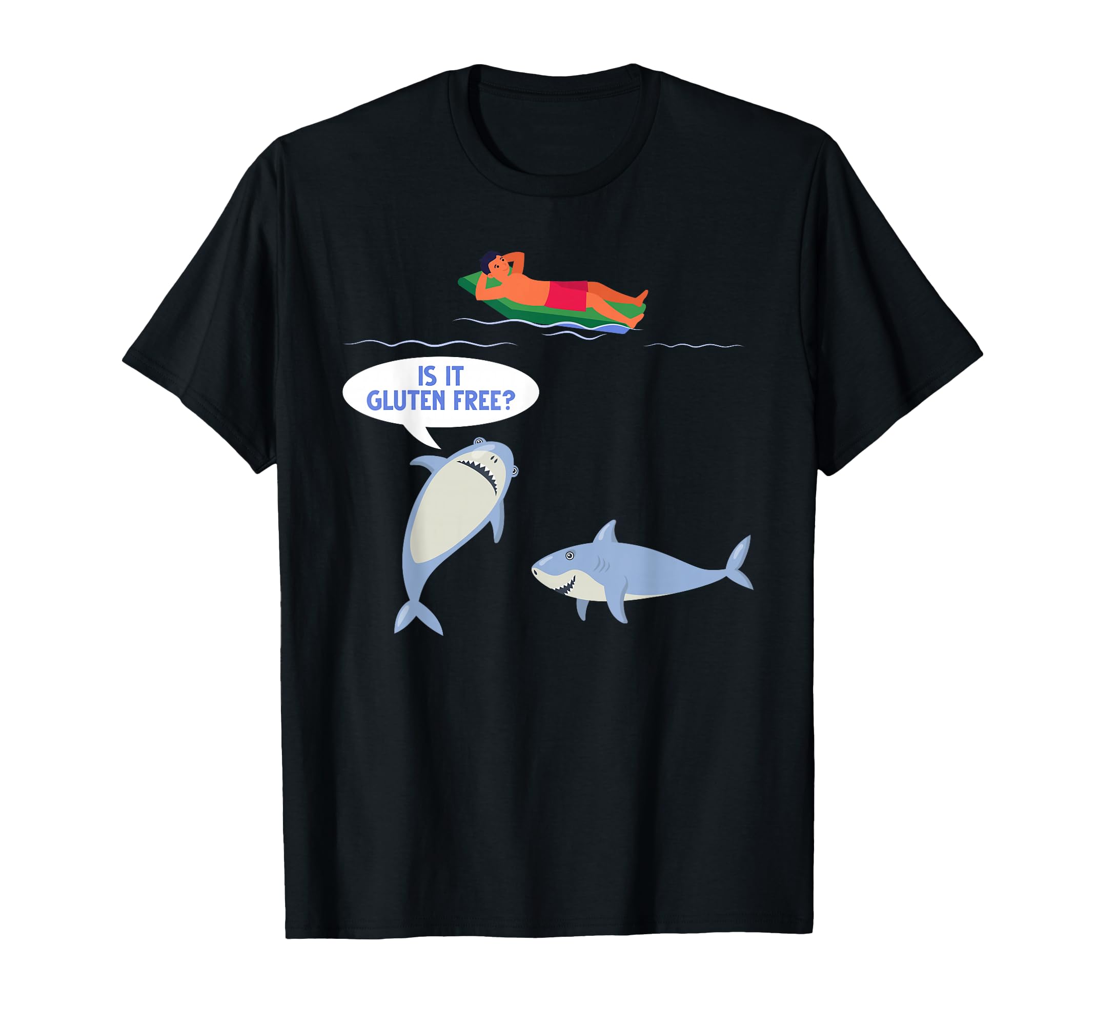 Funny Celiac Disease Wheat Free Shark Animal Gluten Free T-Shirt