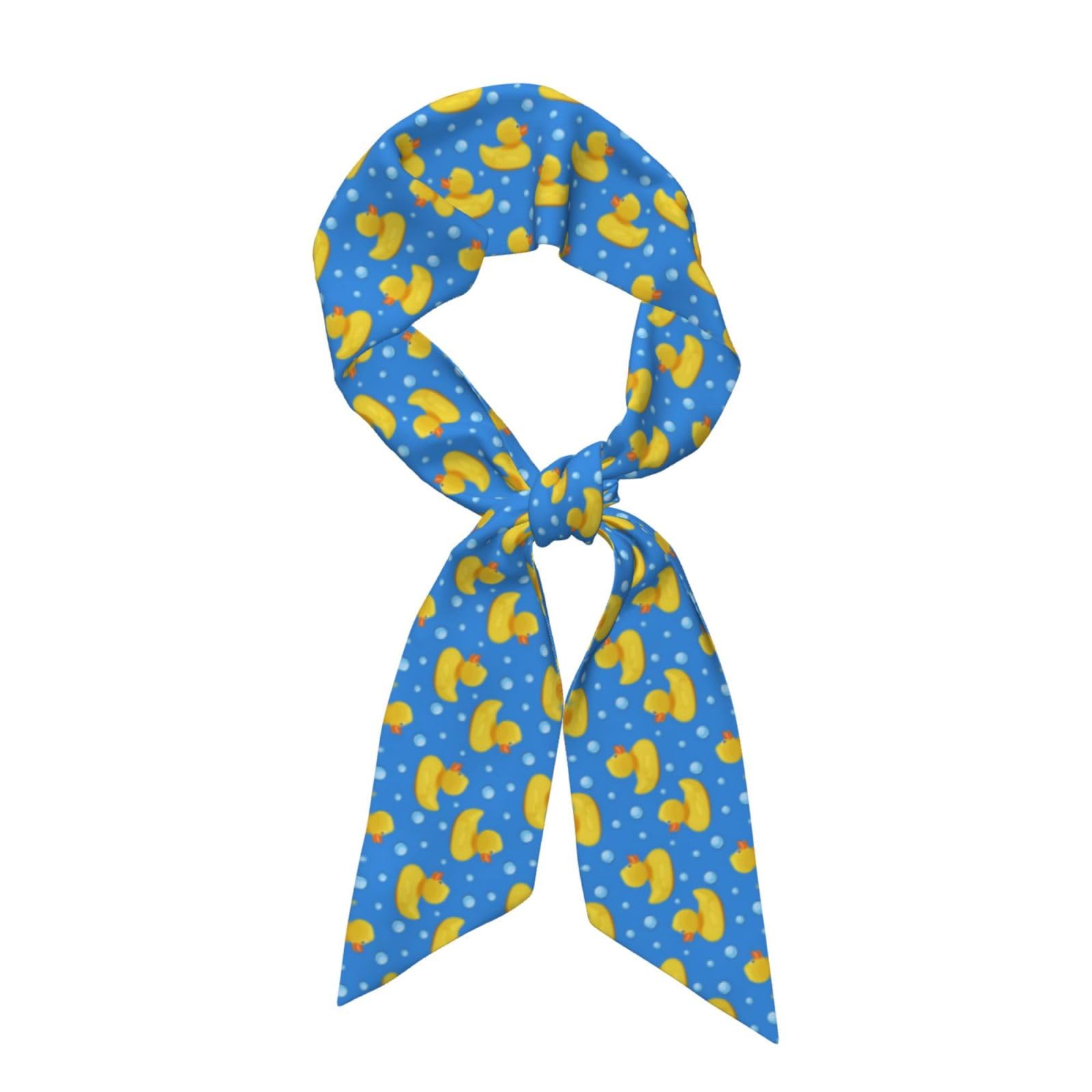 UVBDF Cartoon Picture Duck Head Scarf, Women'S Fashion Scarf, Satin Scarves For Hair Wraps, Women'S Satin Head Scarf