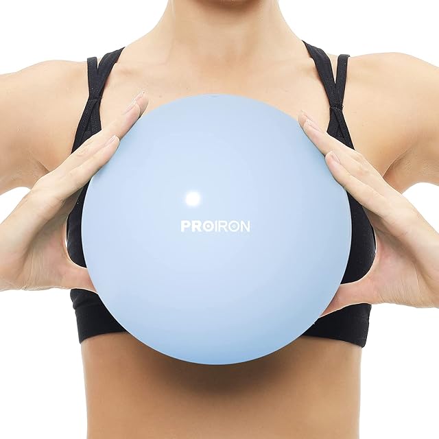 PROIRON Soft Pilates Ball - Small Exercise Ball 25cm - for Yoga, Pilates, Stability, Fitness, Core Training, Physical Therapy, Balance, Barre, Stretching, Bender Ball Gym Ball with Inflation Straw