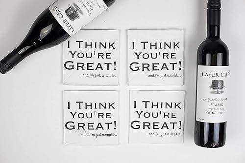 Miniatura 7 de Twisted Wares - Divertidas servilletas de cóctel - Creo que eres genial y soy solo una servilleta - Servilletas de cóctel boutique - Perfectas para