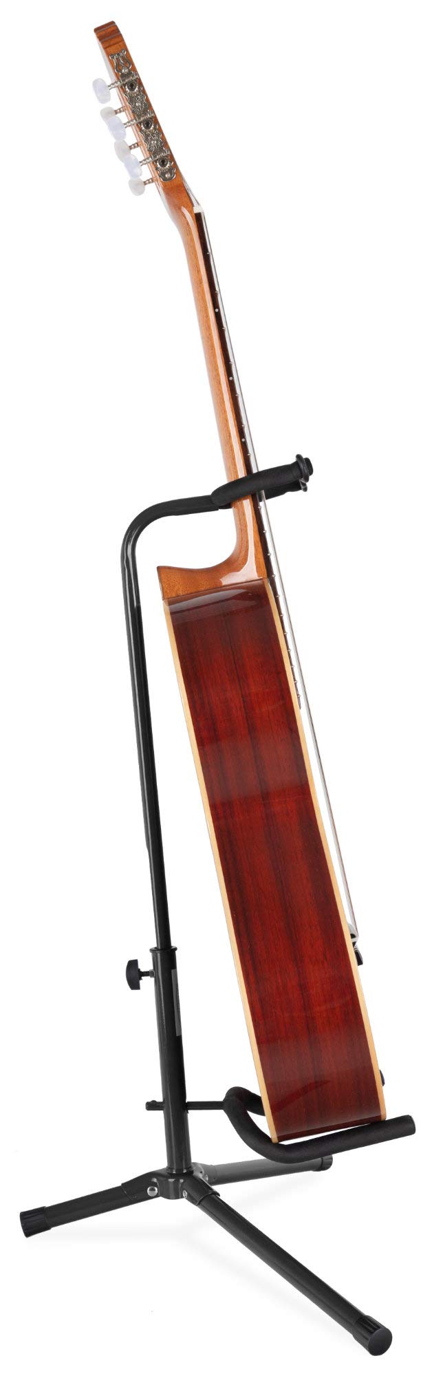 5x Classic Cantabile Gitarrenständer - Universal Gitarrenständer für Konzertgitarre, Westerngitarre, E-Gitarre, E-Bass - Gepolsterte Auflage - Klappbarer Gitarrenständer - Schwarz
