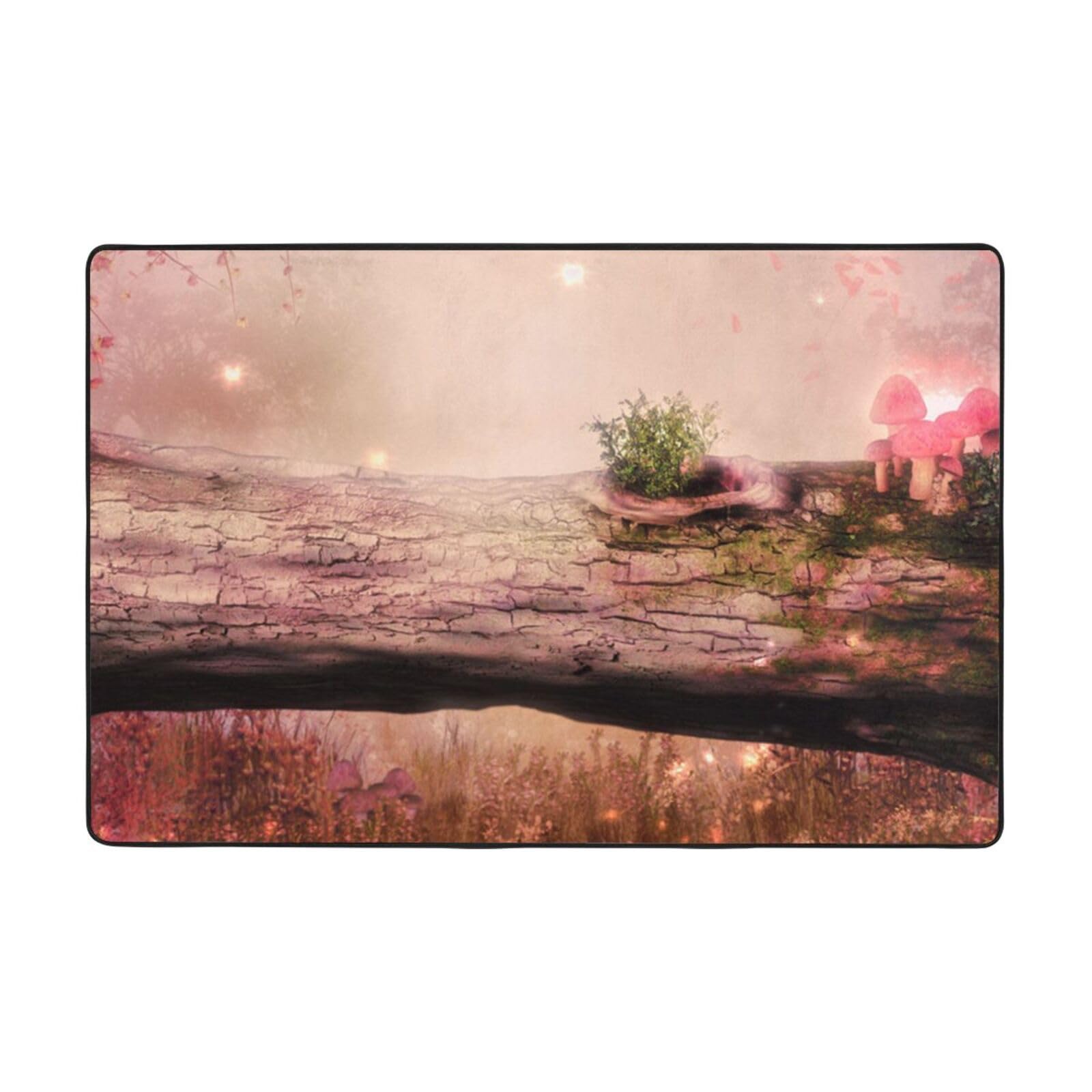 Tapis rectangulaire NOGRAX Magic Forest en flanelle douce avec envers antidérapant