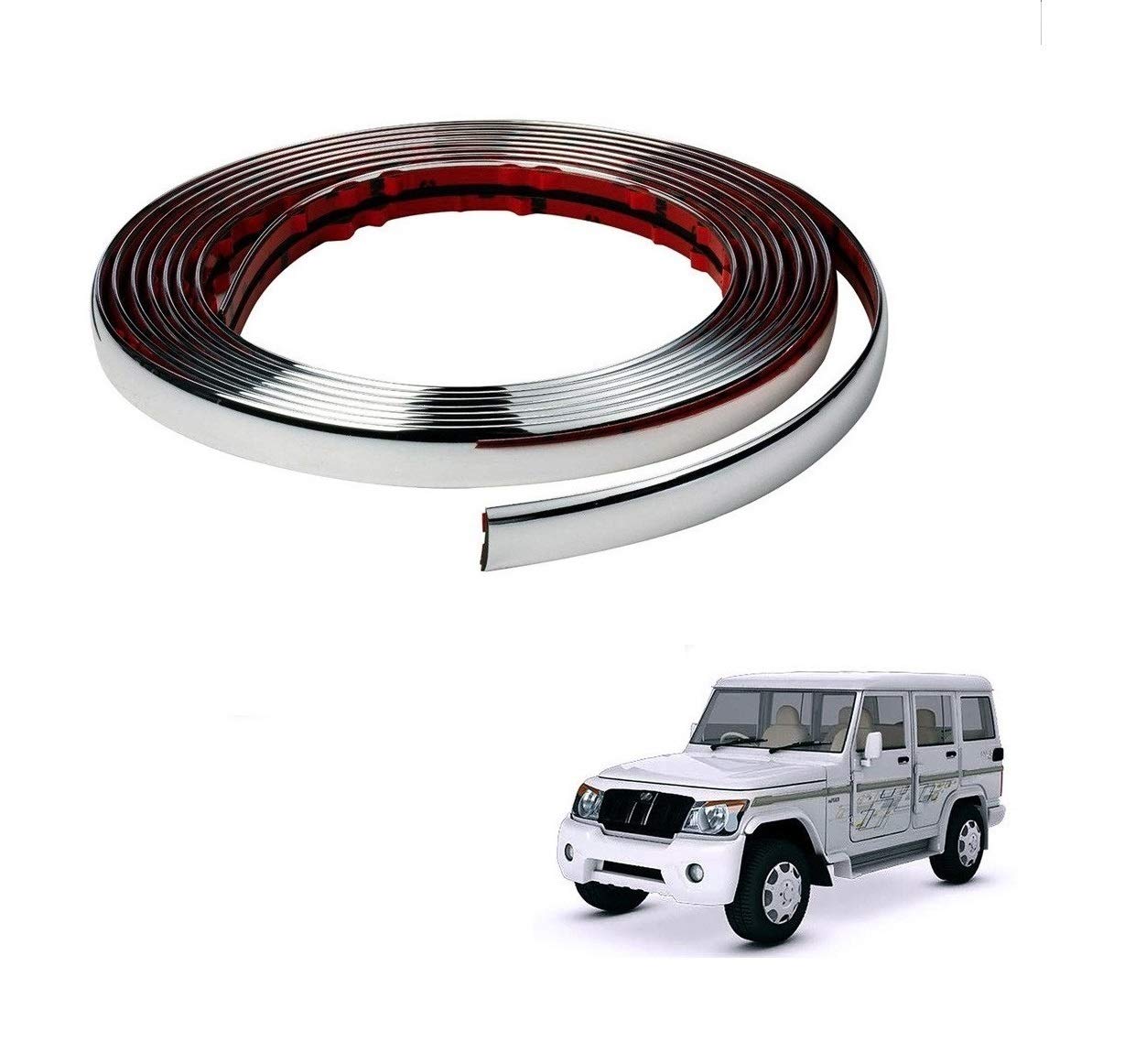 Kozdiko Car Side Window Chrome Beading Roll 14MM 20 Mtr for Mahindra Bolero XL-picture-28