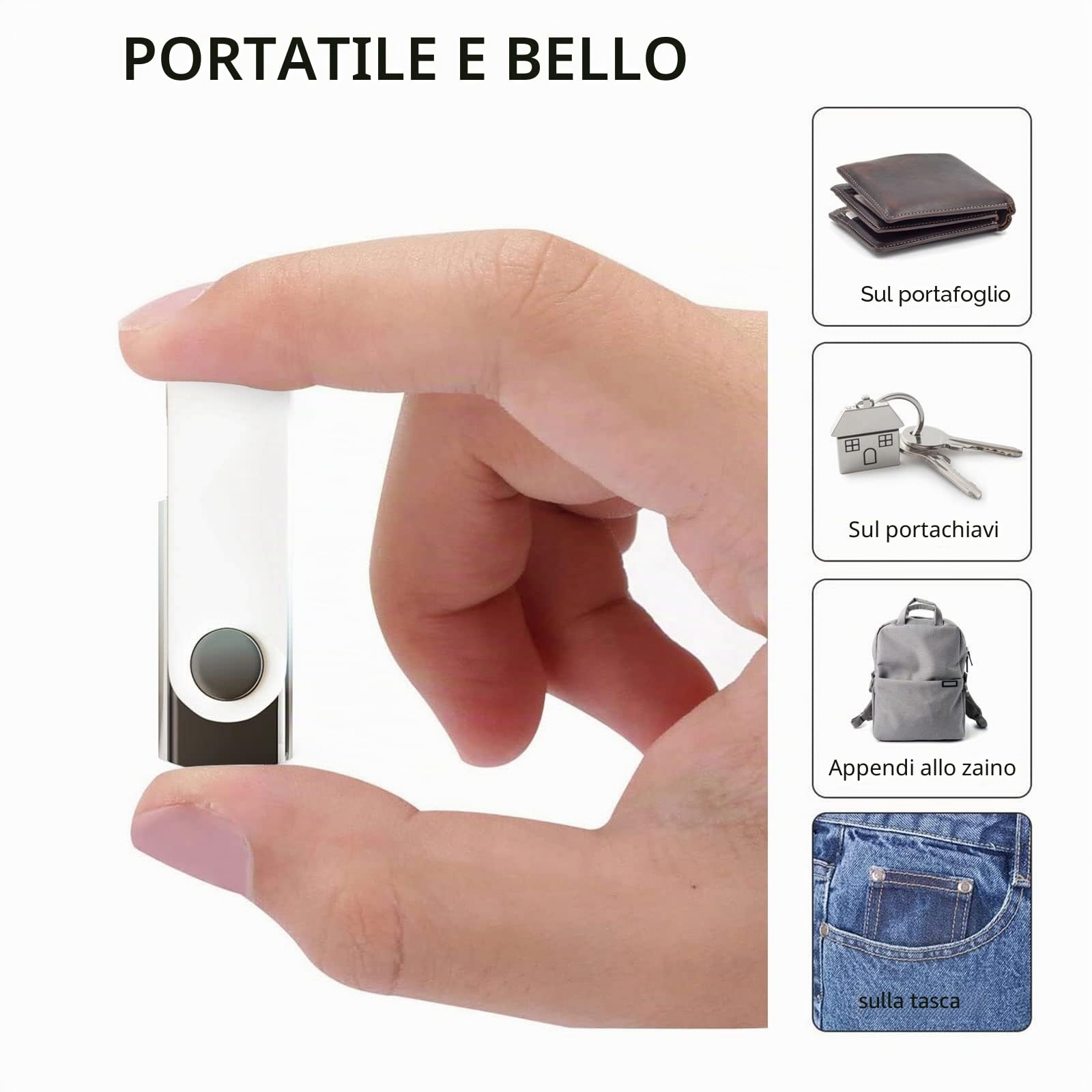 8GB 10 Pack USB Flash Drive Colore sfumato USB 2.0 Memory Stick all'ingrosso Girevole Design Thumb Drive per l'archiviazione dei dati