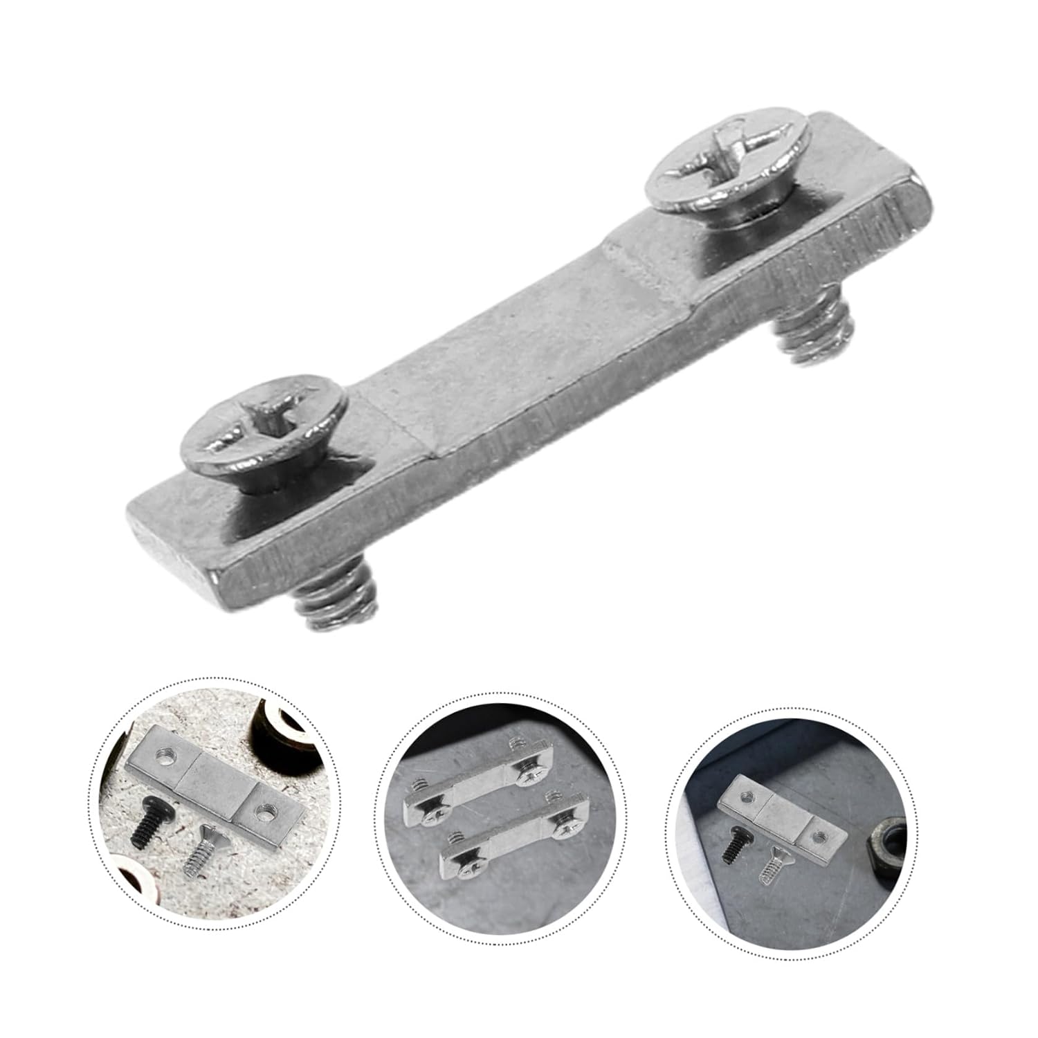 minkissy 10 Sets Vernier Caliper End Stop Plates Replacement Kit with Screws, Metal and Plastic Single Clamp Tail Limit Plates, 9 Mm Hole Spacing for Digital and Dial Caliper Repair