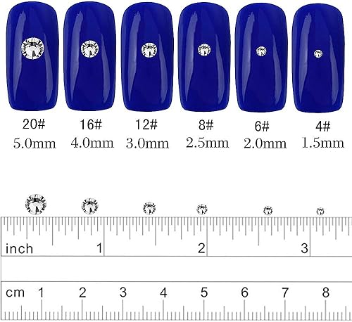 Miniatura 6 de LolliBeads Piedras redondas de resina para uñas con parte trasera plana y cristales acrílicos.