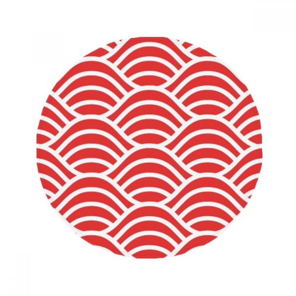 Idée cadeau tapis de salon design vagues rouges pour une crémaillère