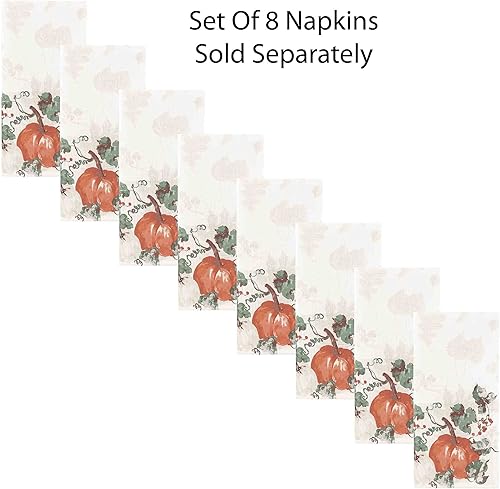 Miniatura 8 de Newbridge Autumn Essentials - Mantel de tela con borde de follaje de otoño, hojas cambiantes, de fácil cuidado, a prueba de manchas, resistente a