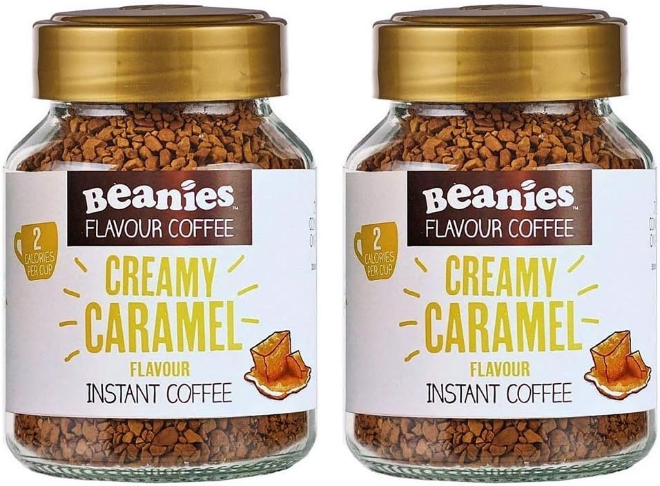 Beanies Creamy Caramel Flavour Instant Coffee 50g, 2 Pack