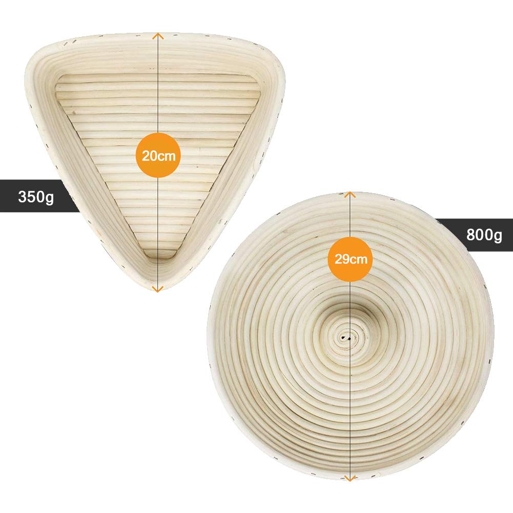 Banneton à Pain Osier Rond Moule, Banneton Pain Naturel pour Panier De Fermentation, Idéal pour Faire Votre Pain Moule pour (Creux 29cm)