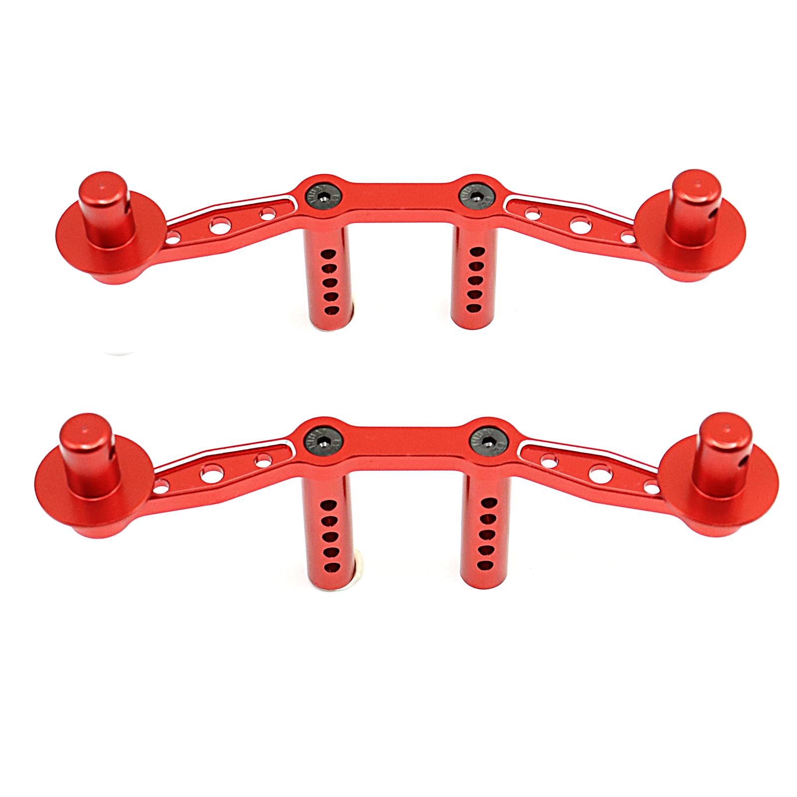 Mesimsple Alloy Mojave 4S Front Rear Body Mount ARA320740 for Arrma 1/8 Mojave 4X4 4S BLX Body Plate Upgrades Parts Red