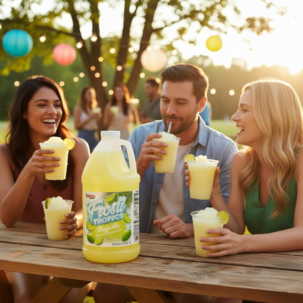 Snappy Frosti Tropics Mix & Match Slushie Syrups, Pick Any 6 Slushie Mixes, Slushie Mix for Frozen Drink Machine, Slushy Syrups for Granita, Slush Mix for Smoothie Blends, 1/2 Gallon