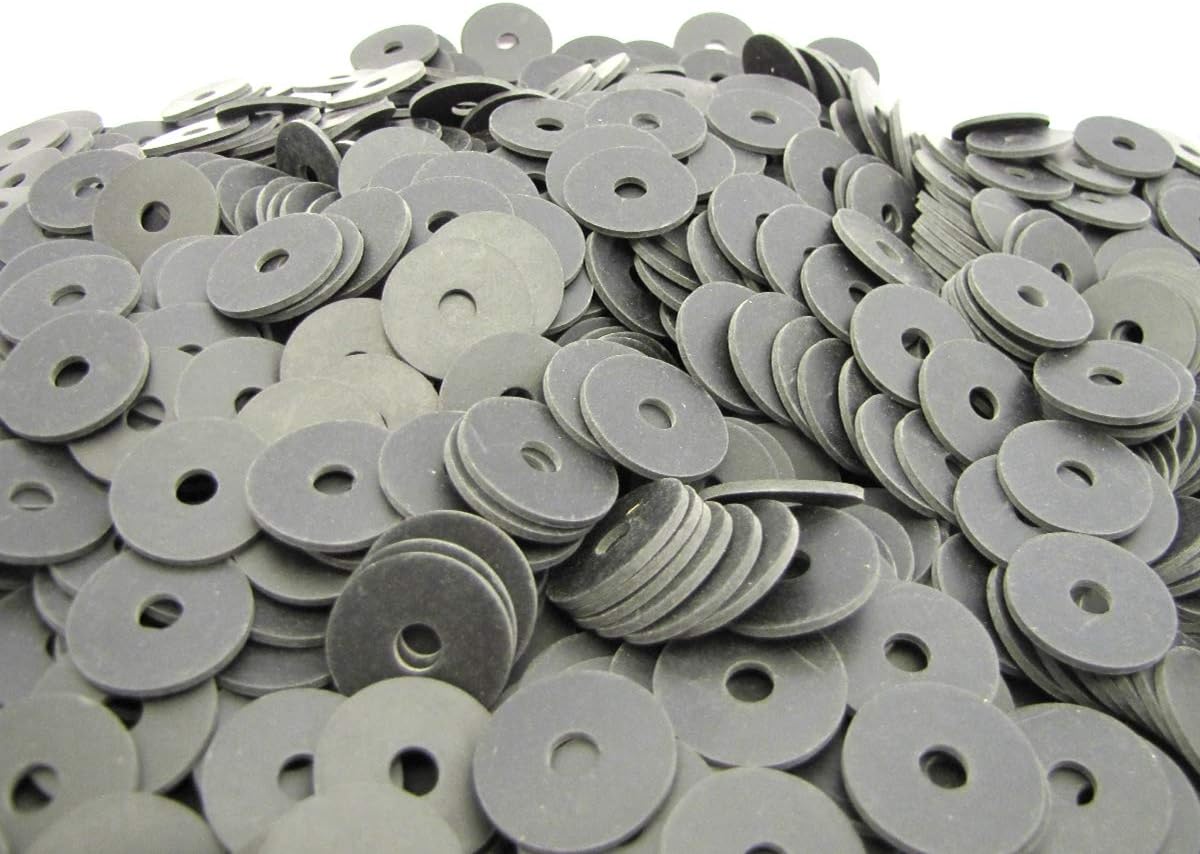 (100 Pack) Neoprene Rubber Fender Washers 1" OD x 1/4" ID x