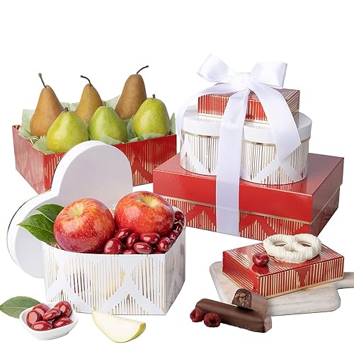 Torre de regalo para el día de San Valentín por The Fruit Company  El mejor regalo para el día de San Valentín, lleno de frutas frescas y sabrosas