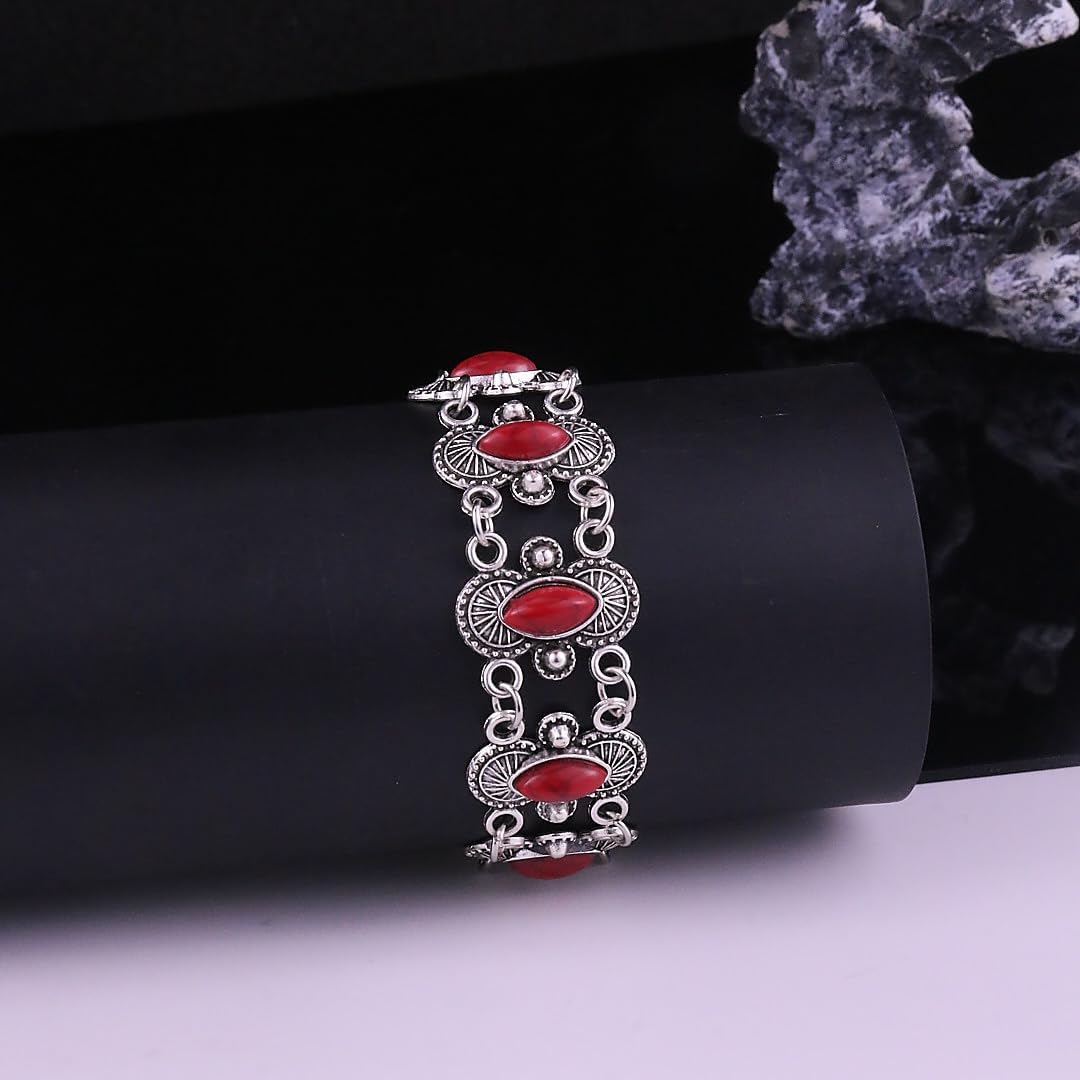 Western Bracelets for Women Trendy Country Concert Outfits Turquoise Bracelet Chain Cowboy Chic Boho Cowgirl Bracelet Jewelry - Image 9