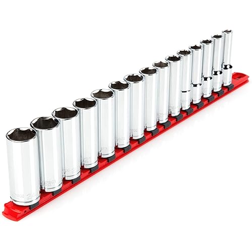 TEKTON 1/2 Inch Drive Deep 6-Point Socket Set, 15-Piece (10-24 mm) | SHD92106